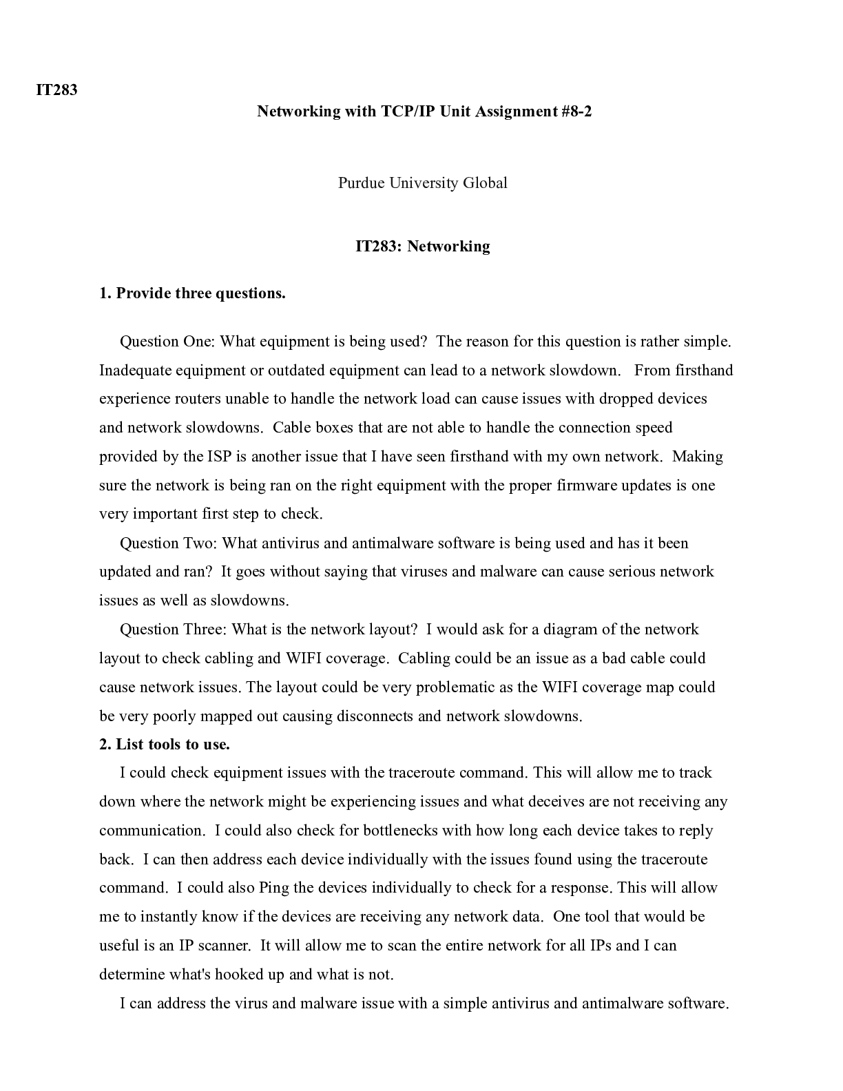 Preview image for IT283 Unit 8 2.docx(1)    IT283  Networking with TCP/IP Unit Assignment #8-2  Purdue Unive